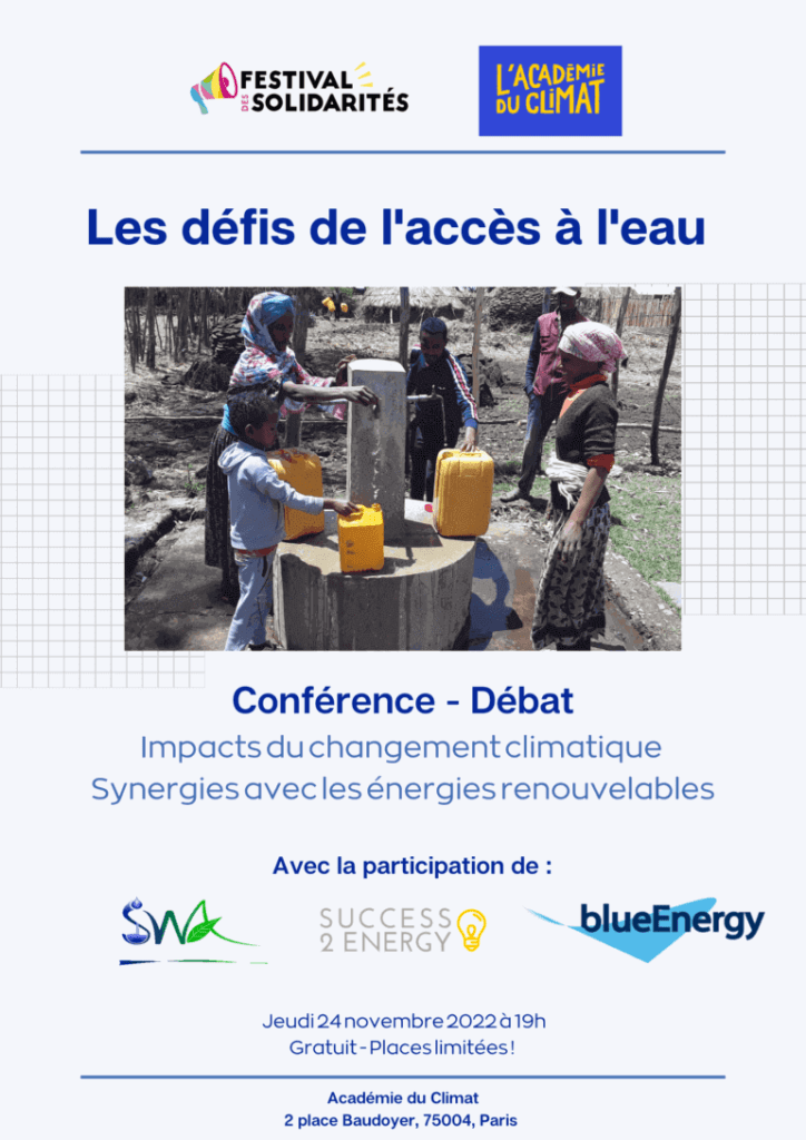 Les défis de l’accès à l’eau : Conférence-débat le 24 novembre 2022 !